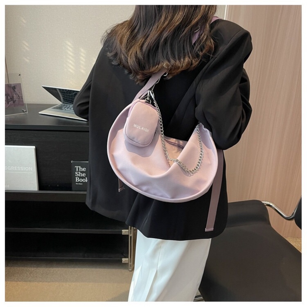 Canvas bag versatile casual large capacity shoulder bag dumpling bag - Picture 4 of 5